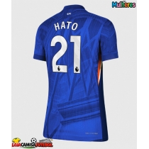 Camisa de Futebol Chelsea Jorrel Hato #21 Equipamento Principal Mulheres 2025-26 Manga Curta